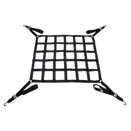 Us Cargo Control 42" x 50" Extra Short Bed Truck Cargo Net with Cam Buckles & S-Hooks CN-425066-BLK
